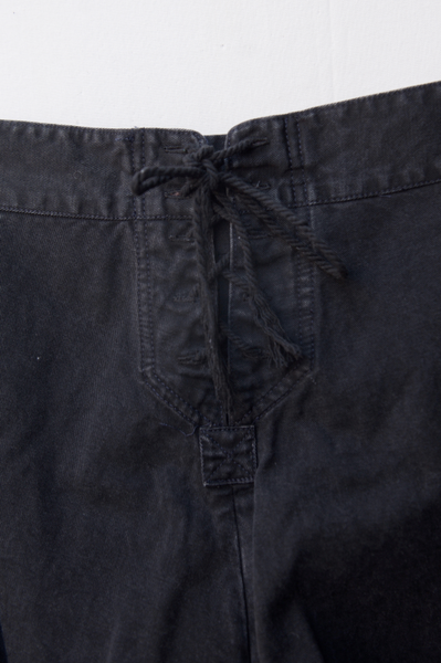 Washed Denim Sailor Pants - Graphite - XS