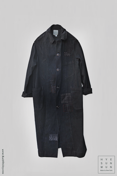 Anthropologist Coat - Boro Black Denim - M