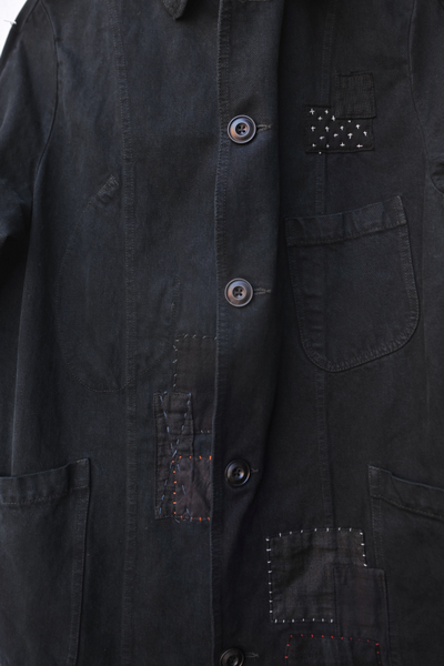 Anthropologist Coat - Boro Black Denim - M