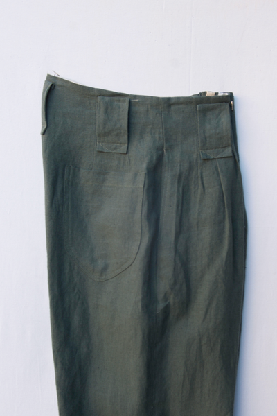 Kaylee Belted Pants - Belgian Linen - Jade - S