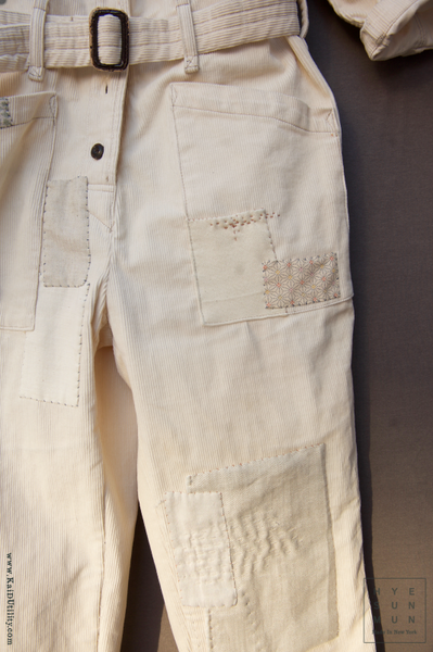Corduroy Boro Earhart Jumpsuit - Eggshell -S