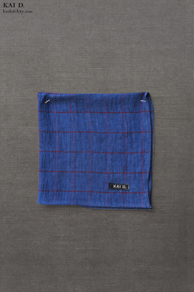 Irish Linen Pocket Square - Windowpane