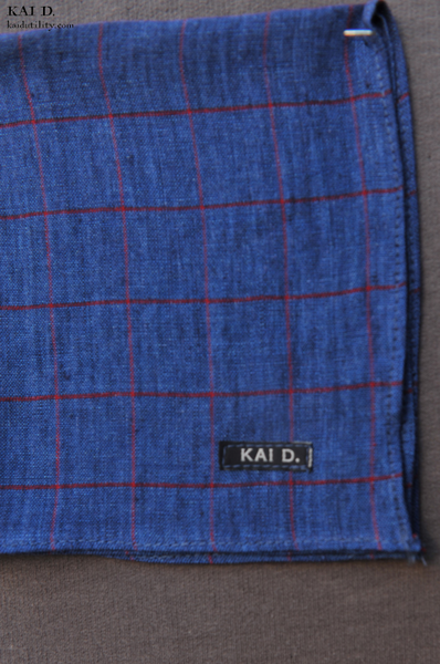 Irish Linen Pocket Square - Windowpane