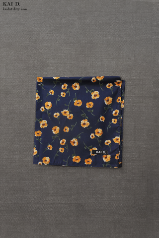 Liberty Floral Pocket Square - Navy Floral