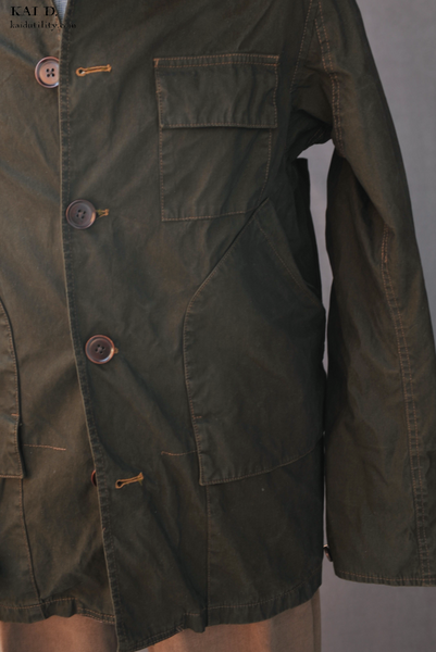 Wax Cotton Boulder Jacket - Deep Olive - S