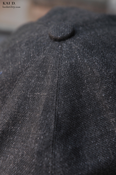 Peaky Hat -  Stipple Weave Linen Wool - XL