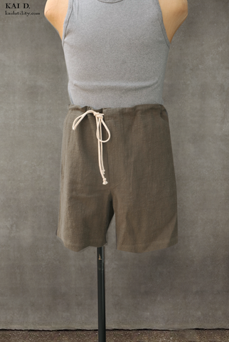 Drawstring lounge Shorts - Light Moss - M