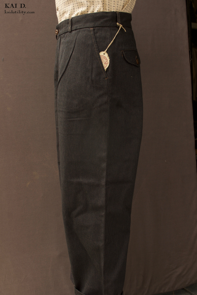 Bedford Cord Wide Cut Trousers - 36