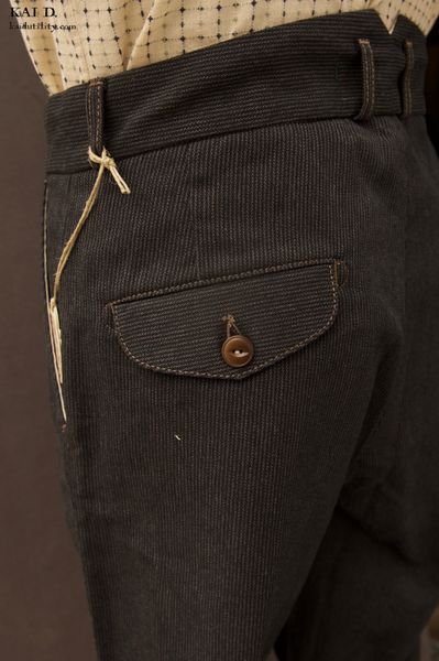 Bedford Cord Wide Cut Trousers - 36