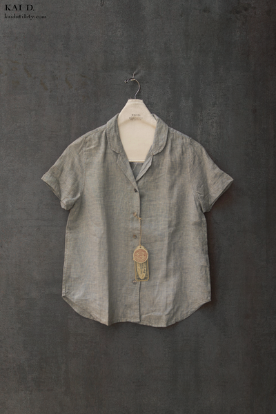 Vintage Camp shirt - Mini Houndstooth - S