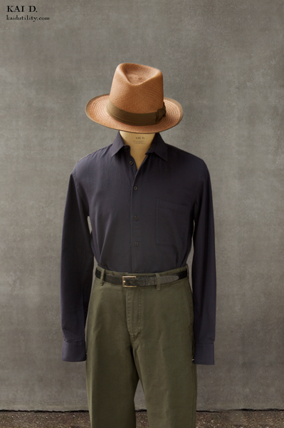 Soft Cotton Henning Shirt - Midnight - XL