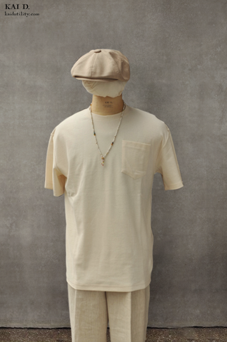 Oversized Baby Fleece Tee- Cream- XS