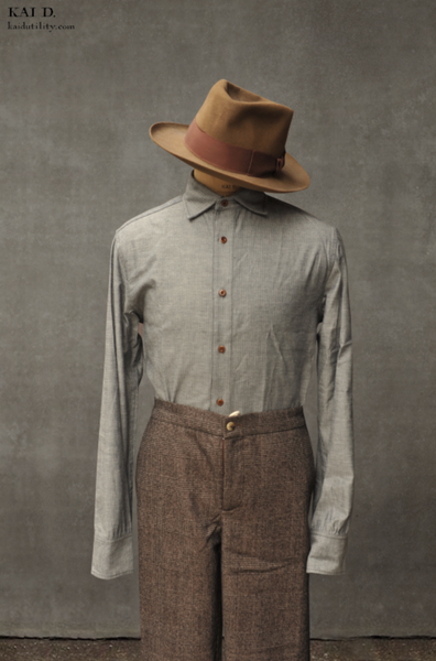 Denham Shirt - Mini Herringbone - L