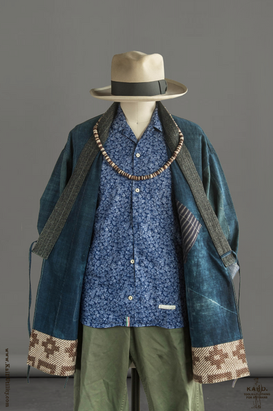 Japanese Farmer Coat - Vintage Denim - M