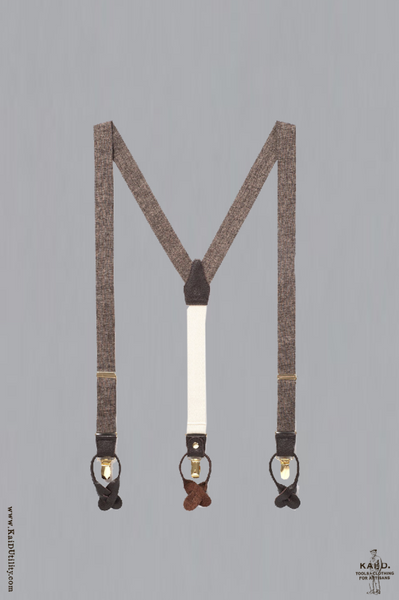 Classic Suspenders - Brown Heather