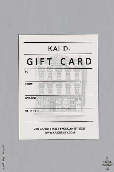 Kai D. Gift Card