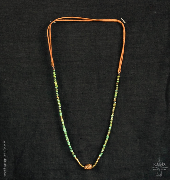 Handmade Beaded Necklace - Green