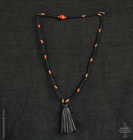 Handmade Beaded Necklace - Black