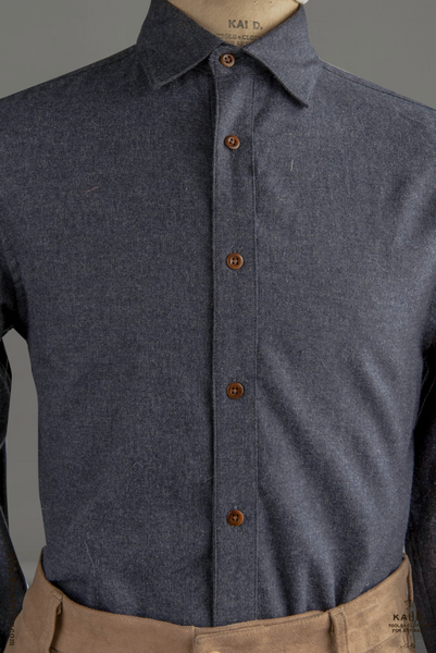 Ultra Soft Heather Cotton Denham shirt - Blue Heather - L, XL