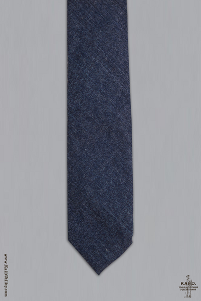 Retro Wool Tie - Uniform Blue
