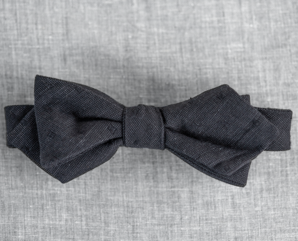 Texture Dot Bow Tie - Black