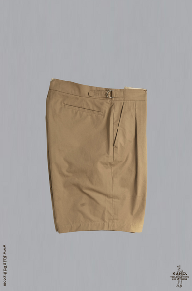 Double Pleat Bermuda Shorts - Sand - 32