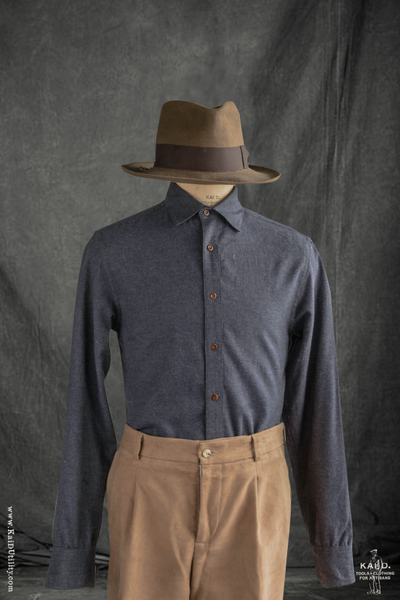 Ultra Soft Heather Cotton Denham shirt - Blue Heather - L, XL