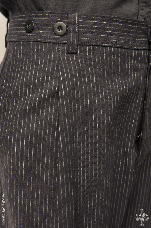 Diya black sale pinstripe casual trousers
