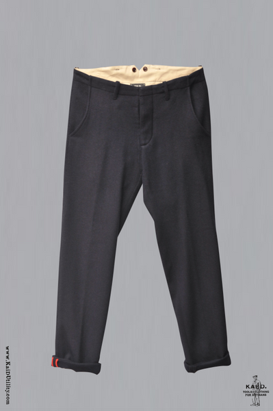 Camel Hair Wool Borough Pants - Navy - 37