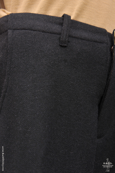 Camel Hair Wool Borough Pants - Navy - 37