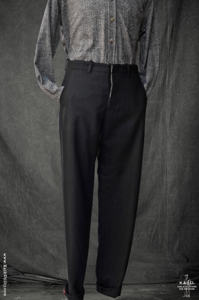 Super Soft Wool Borough Pants - Black - 30