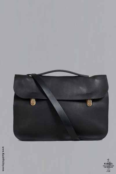 Groucho Leather Satchel - Black