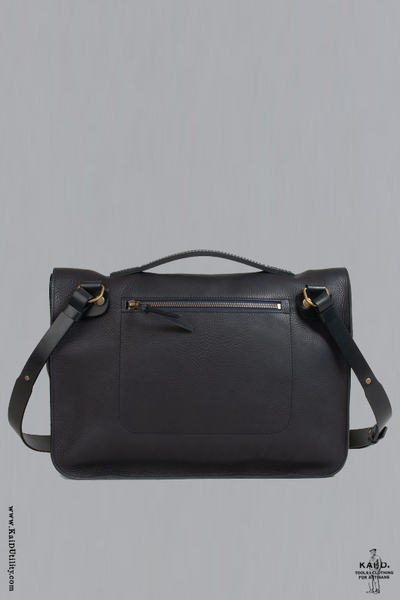 Groucho Leather Satchel - Black