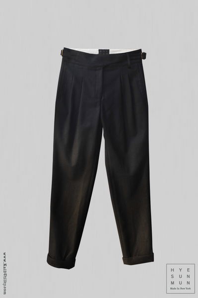 Isa Belted Pants - Wool Cashmere Blend - S, M