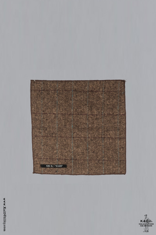 Tweed Pocket Square - Brown