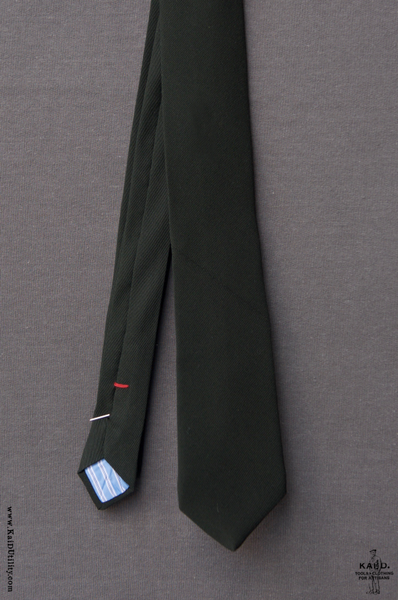 Cavalry Twill Wool Tie - Hunter Green