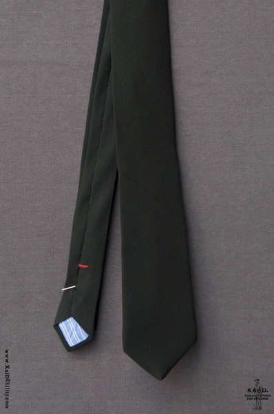 Cavalry Twill Silk Wool Tie - Hunter Green