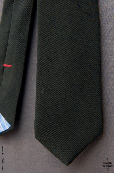 Cavalry Twill Wool Tie - Hunter Green