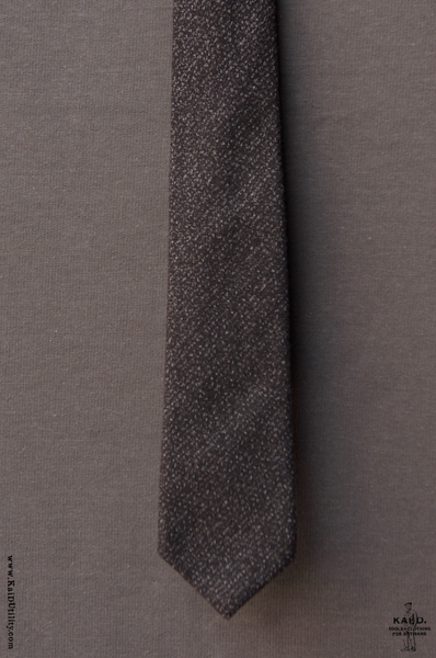 Marled Cotton Tie - Marled Grey