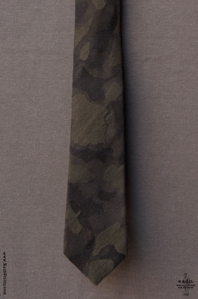 Jacquarded Camouflage Cotton Tie