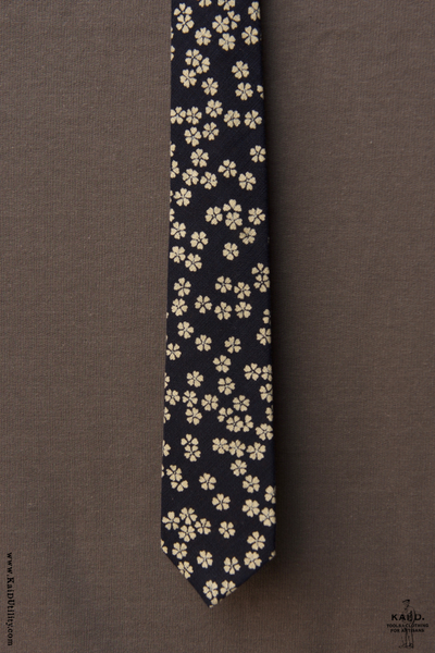Indigo Cherry Blossom Tie