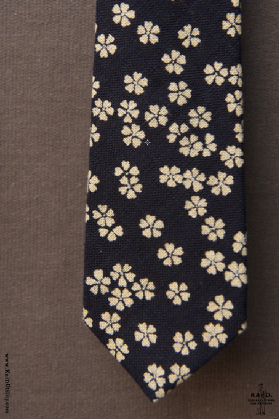 Indigo Floral Tie