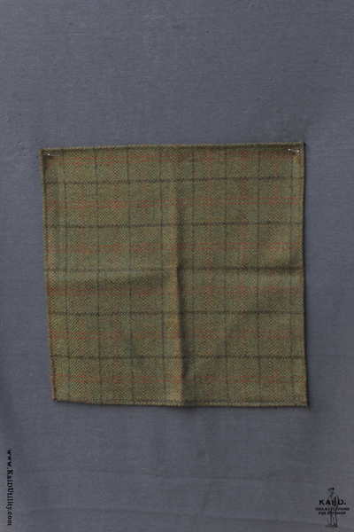 English Tweed Pocket Square - Green