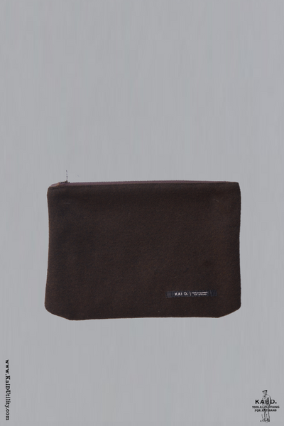 Hold All Utility Pouch - Brown Texture Wool