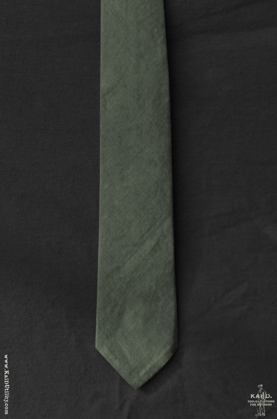 Belgian Washed Linen Tie - Jade
