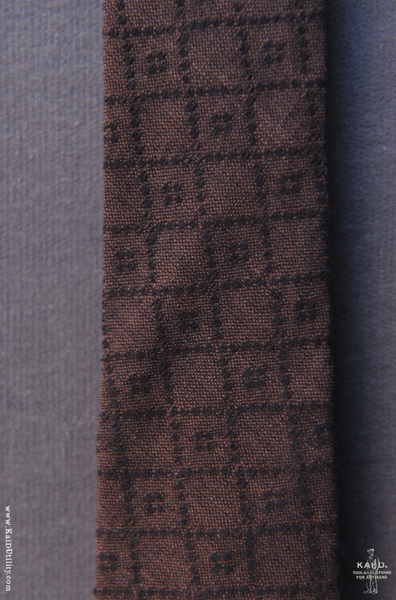 Jacquard Cotton Geo Tie - Dark Brown