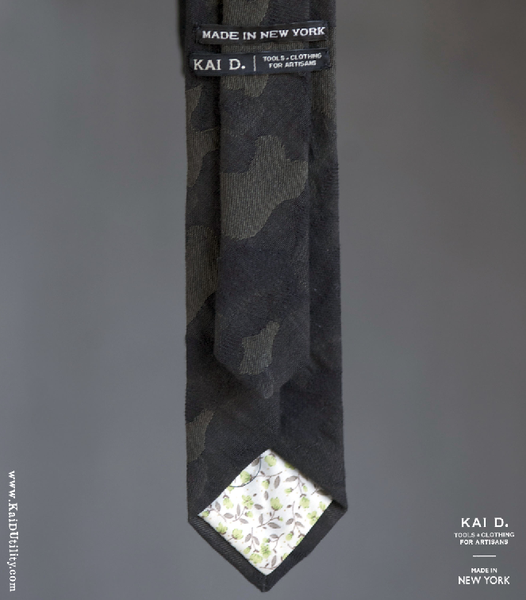 Jacquarded Camouflage Cotton Tie