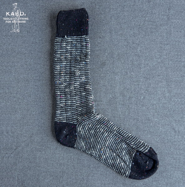 Speckled Feeder Stripe Socks