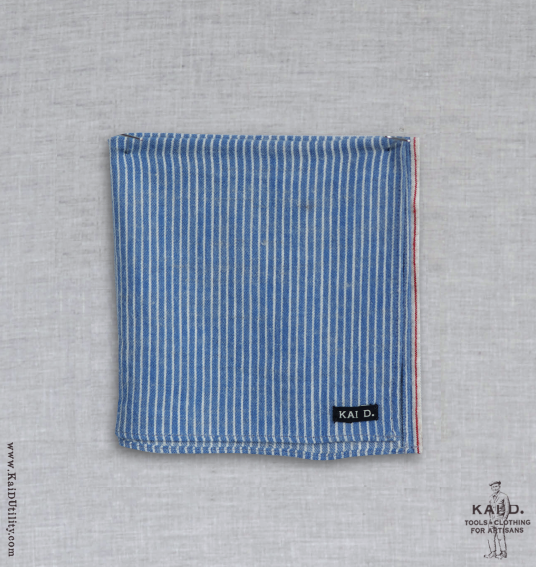 Mini Striped Cotton Wool Pocket Square