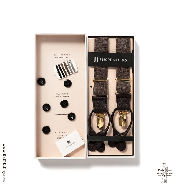 Classic Suspenders - Brown Heather